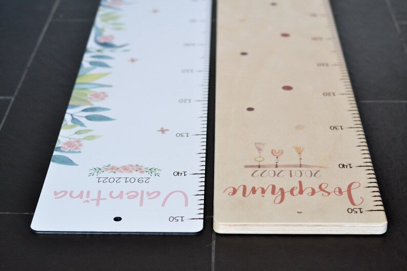 Toise à mesurer fait main| tableau de croissance enfant