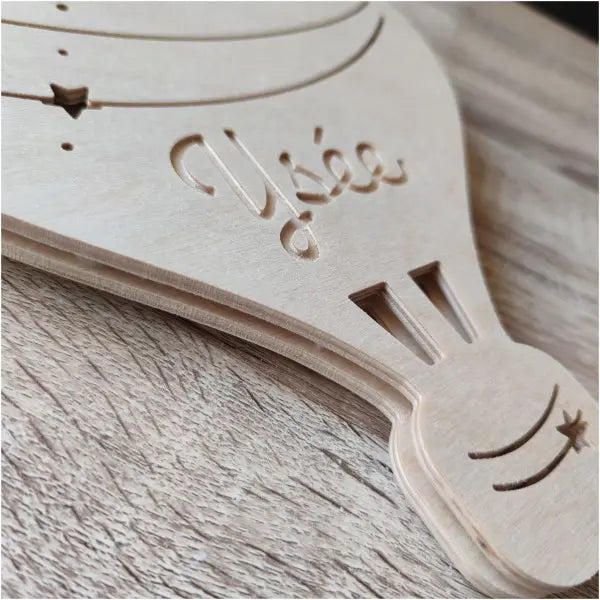 Veilleuse bebe Mongolfiere | Applique Murale en bois Décoration fait main