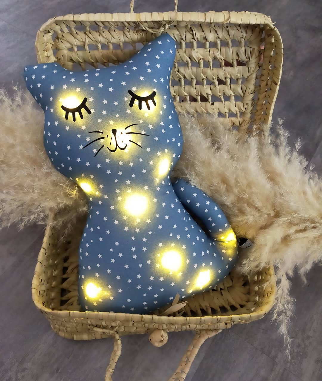 Veilleuse bébé chat | Les Petits Titous-Veilleuse-artisanale