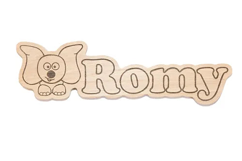 Plaque de porte personnalisée Eléphant | décoration fait main en bois de chêne